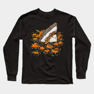 Pumpkin Destruction Shark Long Sleeve T-Shirt